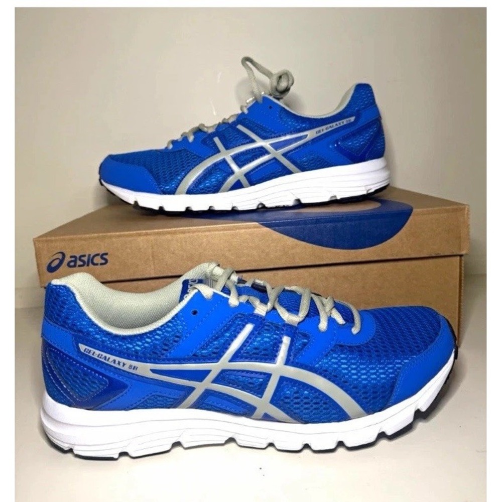 ASICS GEL-Galaxy 8B Men's Blue Gray Mesh Lace-Up Low Top Sneakers New Box Size 9